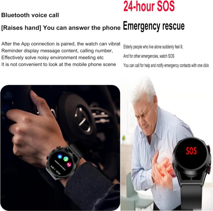 Blood Glucose Smart Watch, ECG HRV Fitness Tracker with Heart Rate Blood Pressure Uric Acid Measurement, Blood Lipid Monitoring, 20 Sports Modes, Text & Call, for Men & Women,Blue - Image 5