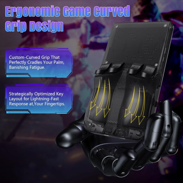 2025 New Upgrade R36MAX Retro Handheld Game Console with 60GB Built-in 15000 Classic Games, Portable Hand Held Open Source Linux System 4.0-in 4k HD IPS Screen Video Player(Gray 60GB) - Image 5