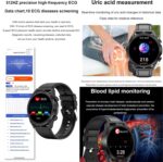 Blood Glucose Smart Watch, ECG HRV Fitness Tracker with Heart Rate Blood Pressure Uric Acid Measurement, Blood Lipid Monitoring, 20 Sports Modes, Text & Call, for Men & Women,Blue - Image 4