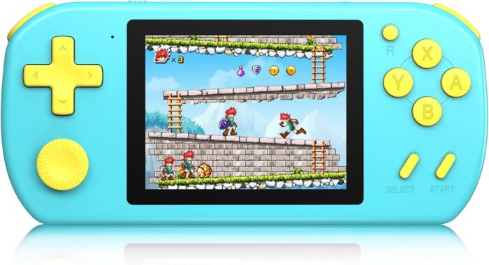 Handheld Games for Kids Adults with Built in 268 Classic Retro Video Games,3.0” Color Screen Rechargeable Portable Arcade Gaming Player,Boys Girls Travel Electronics Toys Birthday Gift (A-Blue)