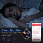 LIGE Smart Watch for Men, Bluetooth Calls Voice Chat Fitness Tracker with Blood Pressure Heart Rate Sleep Monitor,1.3" Full Touch Screen Activity Trackers IP67 Waterproof Pedometer for iOS Android - Image 3