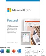Microsoft 365 Personal | Office 365 apps | 1 user | 1 year subscription | PC/Mac, Tablet and phone | multilingual | box