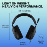 HyperX Cloud Stinger 2 Core DTS Headphone X Spatial Audio Gaming Headset, Black, Medium, Wired - Image 3