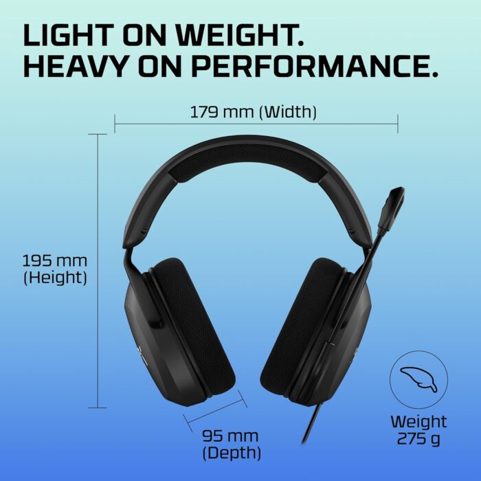 HyperX Cloud Stinger 2 Core DTS Headphone X Spatial Audio Gaming Headset, Black, Medium, Wired - Image 3