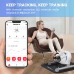 MERACH Under Desk Exercise Bike Stationary Bike, Quiet Magnetic Cycling Cardio Equipment with App for Arm, Leg Recovery, Spin Bike Cycle with 2 Resistance Band & Non-Slip Exercise&Fitness Equipment - Image 2