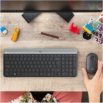 Logitech MK470 Slim Wireless Keyboard and Mouse Combo - Modern Compact Layout, Ultra Quiet, 2.4 GHz USB Receiver, Plug n' Play Connectivity, Compatible with Windows - Black - Image 2