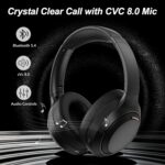Hybrid Active Noise Cancelling Headphones, Bluetooth 5.4 Headset, Wireless Headphones, ANC Button, 60H Playtime, 35dB Noise Reduce, Hi-Fi Audio Sound, CVC 8.0 Mic, USB-C Charge, Protein Skin Ear Cups - Image 5