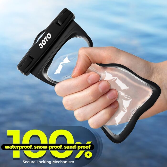 JOTO Universal Waterproof Phone Pouch Cellphone Dry Bag Case for iPhone 16 15 14 13 12 11 Pro Max Mini Plus Xs XR X 8 7 6S, Galaxy S23 S22 S21 Plus Note, Pixel up to 7" -Black - Image 5