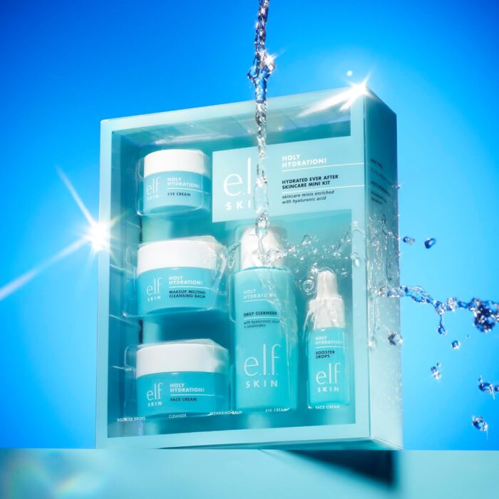e.l.f. e.l.f.SKIN Hydrated Ever After Skincare Mini Kit, Cleanser, Makeup Remover, Moisturizer & Eye Cream For Hydrating Skin, TSA-friendly Sizes - Image 2