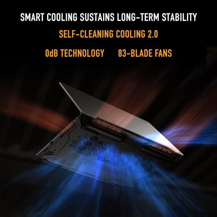 ASUS TUF Gaming A15 FA506NCR-HN044W AMD R7-7435HS/16GB RAM/512GB SSD/NVIDIA GeForce RTX 3050 4GB/15.6 FHD(1920x1080) 144Hz/Windows11 Home/1-Zone RGB/Eng-Arb Keyboard - Graphite Black - Image 7