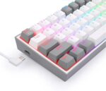 Redragon K617 Fizz 60% Wired RGB Gaming Keyboard - 61 Keys Hot-Swap Compact Mechanical Keyboard with Linear Red Switches, Pro Driver/Software Supported - White/Grey - Image 5