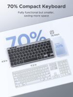 UGREEN Wireless Keyboard 3 Device Bluetooth&2.4G Slim Silent Keyboard with Scissor-Switch Design, 250-Day Battery Life, 4°-9° Adjustable Stand, Compact Portable Keyboard for Mac,iPad, Windows, Android - Image 2