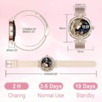 Efolen Smart Watch for Women(Make/Answer Call), 1.19" AMOLED Screen Fitness Tracker 110+ Sports Modes IP68 Waterproof Step Counter/BP/Heart Rate/Sleep Monitor SmartWatches for Android iOS -Rose Gold - Image 9