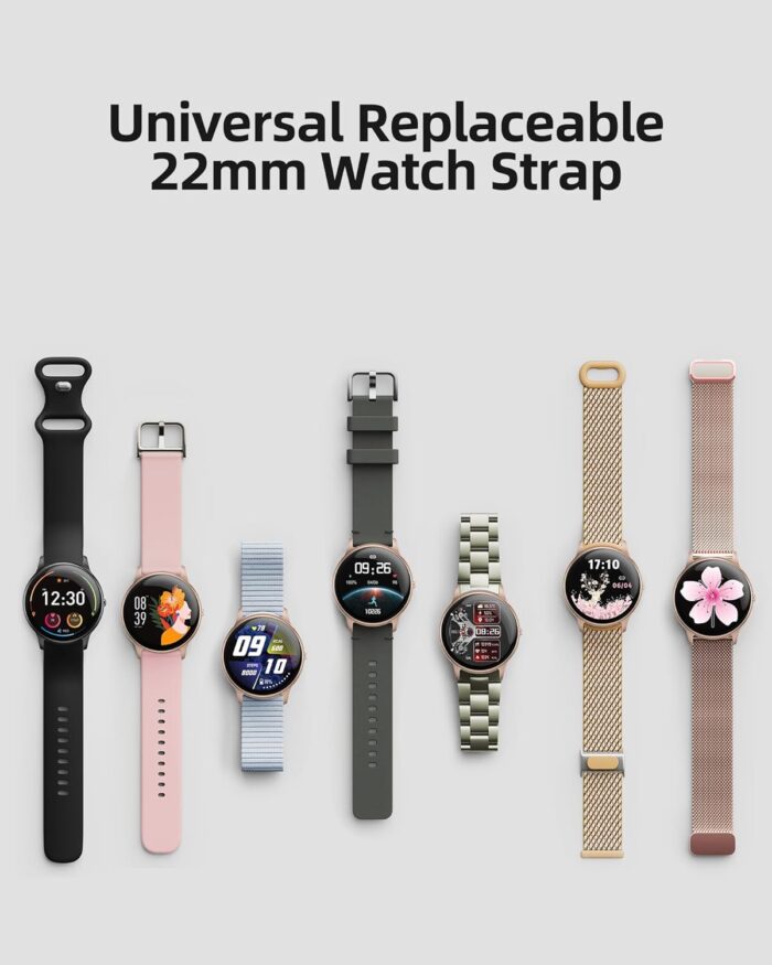Parsonver Smart Watch for Women(Answer/Make Calls), HD Screen Fitness Tracker IP68 Waterproof, 100+ Sport Modes, Heart Rate/Sleep/SpO2/Steps Monitor, Round Smartwatch for Android & iPhone, Rose Gold - Image 9