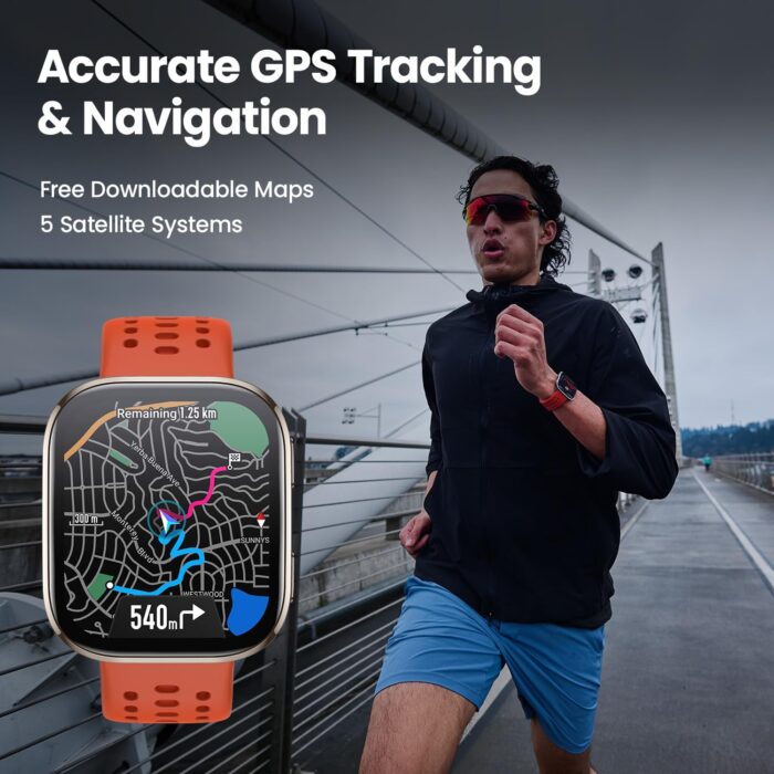 Amazfit Bip 6 Smart Watch 46mm, 14 Day Battery, 1.97" AMOLED Display, GPS & Free Maps, AI, Bluetooth Call & Text, Health, Fitness & Sleep Tracker, 140+ Workout Modes, 5 ATM Water-Resistance - Image 4