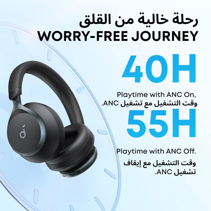 soundcore by Anker, Space One - Adaptive Active Noise Cancelling Headphones, Enhanced Human Voice Reduction, 40H ANC Playtime, LDAC Hi-Res Wireless Audio, Comfortable Fit, Bluetooth 5.3, App Control - Image 5