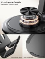 Lamicall Adjustable Phone Stand for Desk - 360 Rotating Foldable Cell Phone Holder Desktop Portable Cellphone Stand, Office Desk Accessories for iPhone 16 15 14 13 Pro Max, 4-10” Smartphones, iPad - Image 5