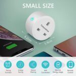 Tichondrius WiFi Smart Plug, 4 Pack 16A Smart Outlet Plug Socket Compatible with Alexa, Mini Socket with Remote Control & Voice Control with Electricity Statistics Timer Function, No Hub Required - Image 2