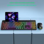STAYOUNG Wireless Keyboard and Mouse Combo - 2.4G Ergonomic Computer Keyboard and Mouse Set with Card Slot Design, RGB Backlight, Type-C Charging, Stable Connection, Suitable for Home, School, Office - Image 4