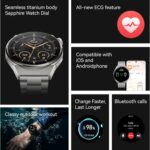HUAWEI WATCH GT 3 Pro Smartwatch - Fitness Tracker and Health Monitor with Heart Rate, ECG & Blood Oxygen Monitoring - Long Lasting Battery Up to 2 Weeks - Sapphire Watch Dial - Bluetooth - 46" Black - Image 3