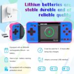 Handheld Game for Kids ，Built-in 220 32-bit Video Games, 3.0” IPS Screen, Rechargeable Portable Game , Travel Mini Arcade Electronic Toys Gift for Boys and Girls (Pink+Blue) - Image 3
