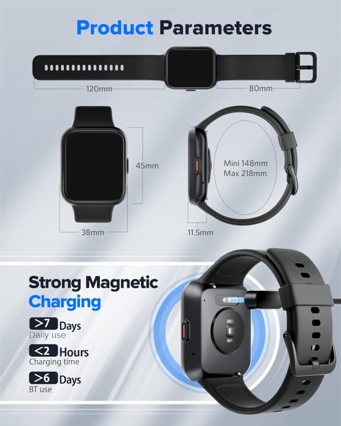 ENOMIR Smart Watch for Men Women(Answer/Make Call), Alexa Built-in,Fitness with Heart Rate SpO2 Sleep Monitor 100 Sports 5ATM Waterproof Activity Trackers and Smartwatches iOS&Android Phones - Image 8