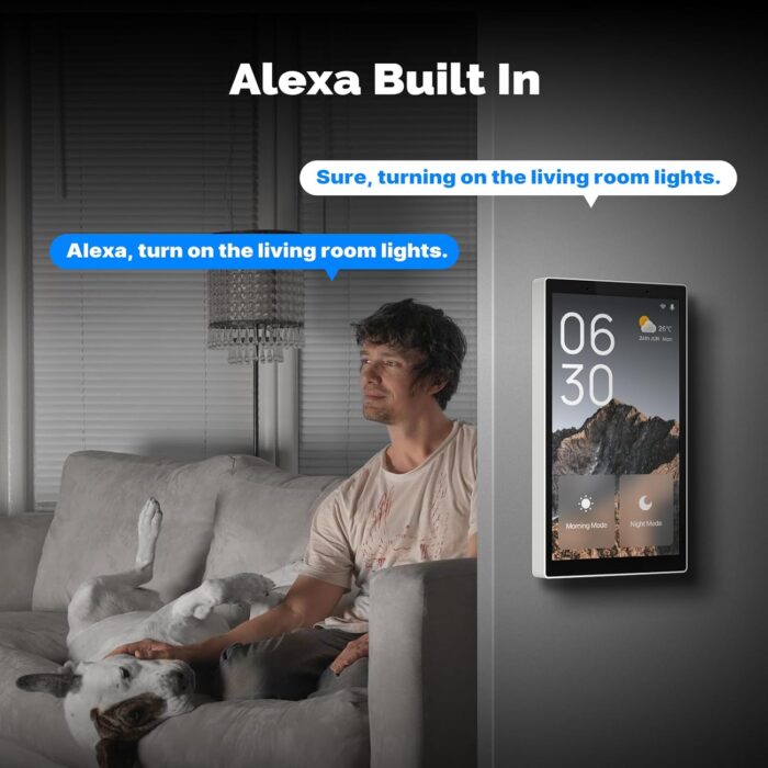 MOES Smart Home Touchscreen Control(1-Switch Panel), In-wall Smart Panel with Alexa Built-in, Compatible with Smart Life devices, Manage and Control Home Devices and Scenes with Touch and Voice - Image 3