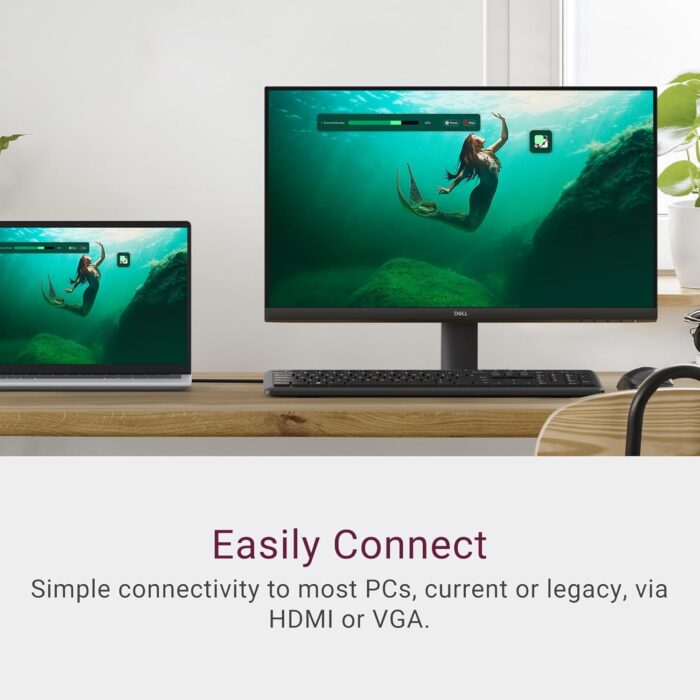 Dell 24 Monitor - SE2425HM, Full HD (1920x1080), 100Hz, IPS, 5ms, VESA (100x100mm), HDMI, VGA, 3 Year Warranty, Black - Image 6