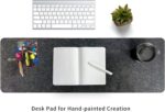 DAWNTREES Large Felt Desk Pad | Computer Mat for Desk(36x12Inches)|Desk Mat for Keyboard and Mouse|Dark Grey - Image 6
