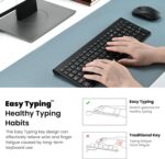 cimetech Wireless Keyboard and Mouse, EasyTyping KF10 Laptop Keyboard with High-end Technology, Say Goodbye to Typing Trouble - Type with Ease and Double Efficiency - Black - Image 5