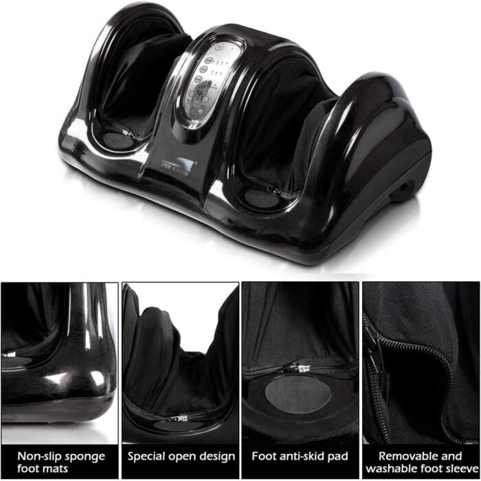 SKY LAND Foot Massager Machine | Shiatsu Foot & Calf Massager For Reflexology Kneading & Rolling with Remote Control | Promotes Blood Circulation & Relieves Foot Pain | EM-2158, Black - Image 4