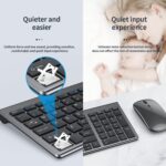 Necomi Rechargeable Keyboard and Mouse Wireless,USB A & Type C Receiver 2.4G Mouse and keyboard,Type C charging(English+Arabic) - Image 5