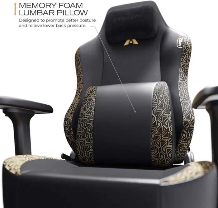 CYBEART | Imperial Edition - NEO Series Gaming/Office Chair | 4D Armrest, Magnetic Neck & Lumbar Pillow, Supreme PU Leather, Ergonomic, Recline & Tilt - Image 8