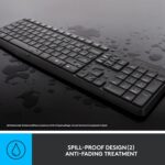 Logitech MK235 Wireless Keyboard and Mouse Combo for Windows, 2.4 GHz Wireless with Unifying USB-Receiver, Wireless Mouse, 15 FN Keys, 3-Year Battery Life, PC/Laptop, Arabic/English Layout - Black - Image 5