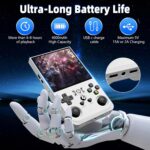R36MAX Retro Handheld Game Console, 4.0 Inch IPS Screen, 64GB Memory, Portable Arcade Video Gaming Console Gift for Adults, Light White - Image 3