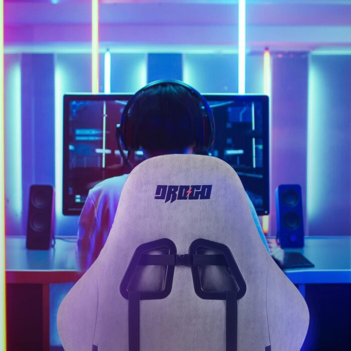 BAYBEE Drogo Multi-Purpose Ergonomic Gaming Chair with 7 Way adjustable Seat with 3D Armrest, Fabric, Head & USB Massager Lumbar Pillow, Office Desk Chair with Full Recliner Back & Footrest(Grey) - Image 3