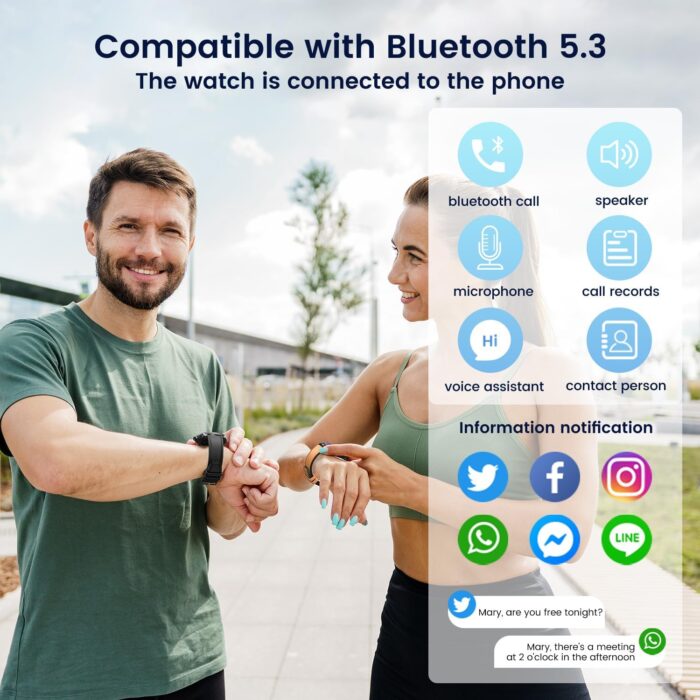 Smartwatch for Men Fitness Tracker: Brown Smart Watches (Answer/Make Calls) 1.43’’ AMOLED Touchscreen with Waterproof Heart Rate Blood Pressure Health Monitor Sport Pedometer Compatible Android iOS - Image 3