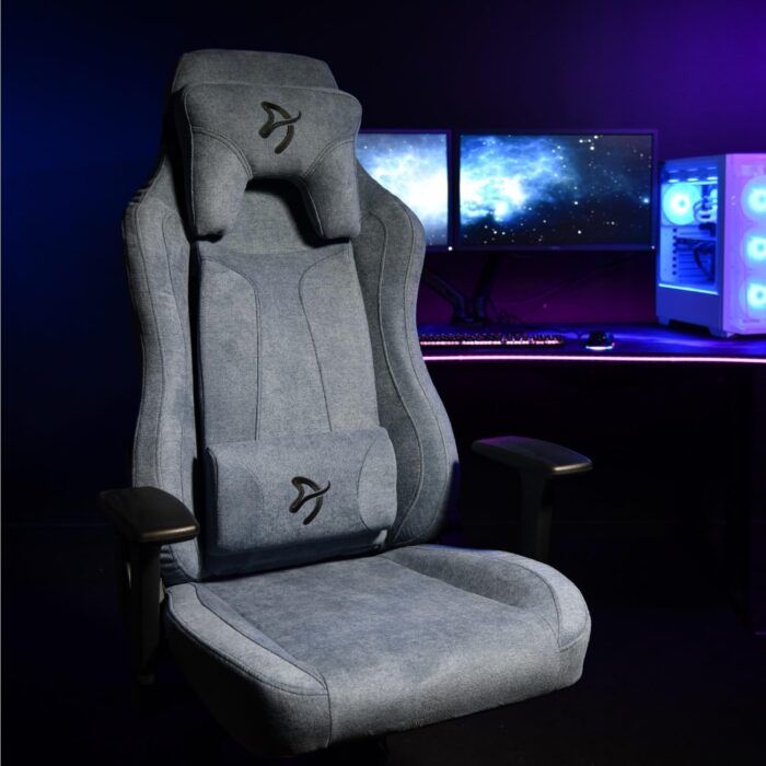 Arozzi Vernazza Soft Fabric Gaming Chair - Blue (PS4/PS5/Xbox One), large - Image 2