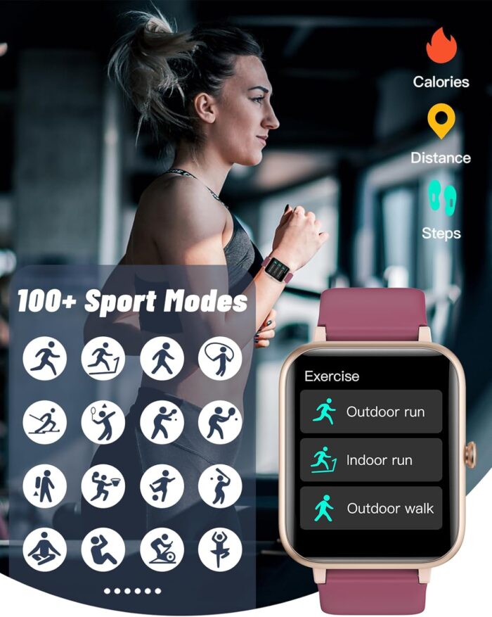 GRV Smart Watch Answer Dial Call,Smart Watches for Women Men with Heart Rate Monitor,Step Counter,Sleep Tracker,Sports Fitness Tracker Watch Call SMS Notification Smartwatch for Android iOS Phone - Image 4