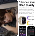 TOZO S4 AcuFit One Smart Watch 1.78" AMOLED Screen for Men Women, Bluetooth Call Dial Fitness Tracker, Heart Rate and Blood Oxygen, Sleep Monitor, IP68 Waterproof, Workout for iOS Android, Gold - Image 5