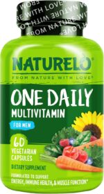 NATURELO One Daily Multivitamin for Men - with Vitamins & Minerals + Organic Whole Foods - Supplement to Boost Energy, General Health - Non-GMO - 60 Capsules - 2 Month Supply
