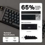EPOMAKER HE68 Lite Hall Effect Gaming Keyboard, 8k Polling & 128K Scan Rate, 0.005mm Adjustable Trigger, 0.125ms Latency, 5-Layer Sound-Dampened, Snap Key, SOCD, A-RGB, Wired, Mac Software (Black) - Image 7