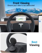Tesla Phone Mount, MagSafe Car Mount for Tesla Model 3 Model Y, Foldable Hidden Magnetic Phone Mount Fit for iPhone 14 13 12 Series and All Phone, Tesla Model 3 Accessories, Tesla Model Y Accessories - Image 4