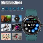 Military Smart Watches for Men (Answer/Make Call), 1.32" Smartwatch Fitness Tracker for Android and iOS Phones with Heart Rate Sleep Tracking, Blood Oxygen, Ai Voice Control,Fitness Smart Watch - Image 6