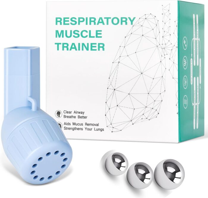 MAKINGTEC Mucus Clearance and Lung Expansion Device, Flutter Valve Mucus Removal Device, Lung Exerciser Device for Lung Strengthener, Breathing Exercise Device for Lungs (Light Blue)