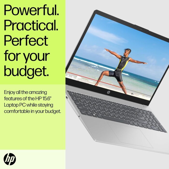 HP Laptop 15-fd0111ne, 15.6" Full HD Display, Intel® Core™ i7-1255U, 16GB RAM, 512GB SSD, Intel® Iris® Xe Graphics, Windows 11 Home, Keyboard English/Arabic, Natural silver [B21RHEA] - Image 7
