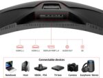 KOORUI 21:9 WQHD 3440 * 1440 4K （HDR 400）34 Inch 1800R Curved Gaming Monitor, 165Hz MPRT 1MS (AMD FreeSync Premium Nvidia G-SYNC) Hdmi DP 90% DCI-P3 OSD Roker Computer Gamer Monitors - Image 6