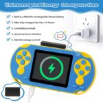 16 Bit Handheld Game for Kids, Video Game Player with Built in 230 HD Games, 3.0'' Screen Retro Electronic Machine with 3 Cartridges, Portable Rechargeable Games for Ages 3-12(Blue) - Image 3