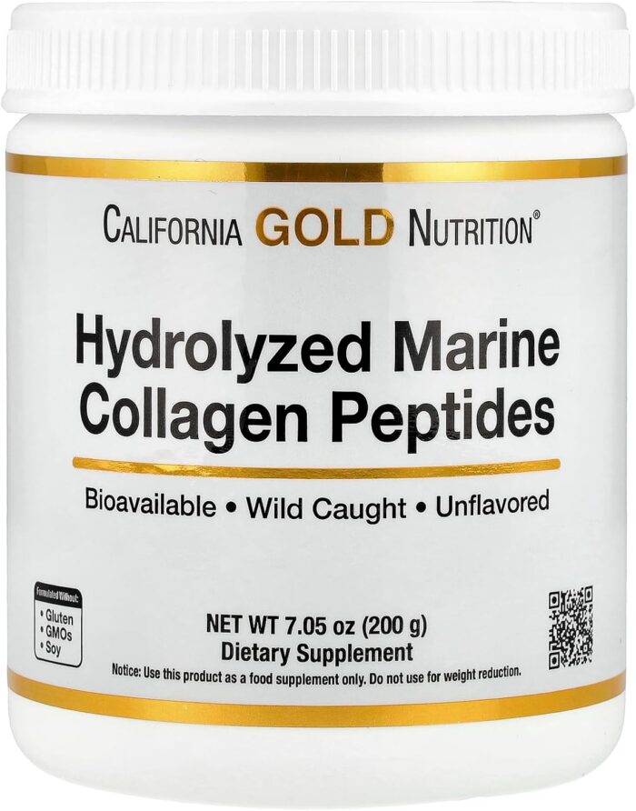 California Gold Nutrition, Hydrolyzed Marine Collagen Peptides, Unflavored, 7.05 oz (200 g)