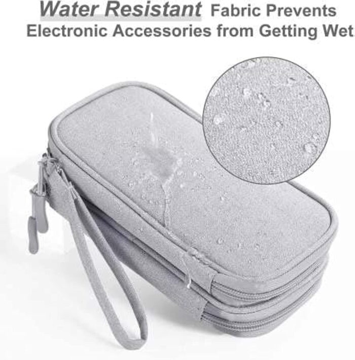 Portable Electronic Accessories Bag Organizer, Travel Gadgets Storage Case Pouch Cable Organizer compatible for Charger USB Cables SD Memory Cards Earphone Flash Hard Drive Phone Power Bank - Image 7